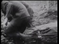 US casualties from Pacific war, US burial at sea, Mount Fuji Stock Footage