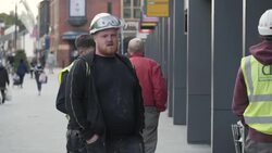 Bolton streetscenes and social distancing signs News Clip