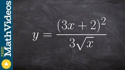 Learn how to simplify an expression to find the derivative Instructional Video