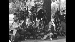 Arrivals at wedding Ethel du Pont and Franklin Roosevelt, Jr., in Delaware News Clip