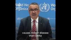 Omicron could be ‘milder’ says WHO chief News Clip