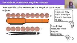 Measure length using objects and record results in a table Instructional Video