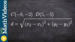 Using the distance formula to determine the distance between two coordinate points Instructional Video
