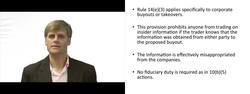 Insider Trading Under Section 14 of 1934 Act Instructional Video