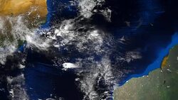 3d planet earth with some clouds, different continents Stock Footage