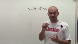 Solving an equation with variables on both sides no solution Instructional Video