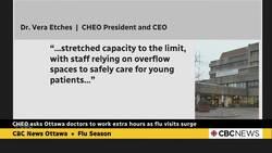 CHEO asking Ottawa doctors to work extra hours as flu visits surge News Clip