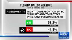Florida fails to meet threshold to add constitutional abortion protections News Clip