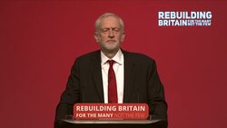 Jeremy Corbyn gives keynote speech on the final day of the Labour conference. News Clip