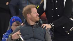 Prince Harry, Michael Bublé try wheelchair curling News Clip