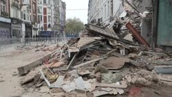 CLEAN : FILE: Collapsed buildings in Lille News Clip