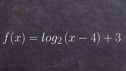 Graph a logarithmic function with multiple transformations Instructional Video