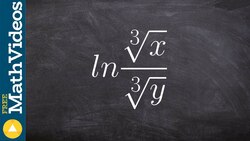 Exapanding a logarithmic expression using the rules of logarithms Instructional Video