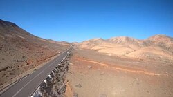 Aerial view of desert mountains in Fuerteventura. Stock Footage