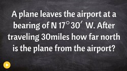 Word Problem with bearings, distance traveled Instructional Video