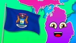 Learn About The Geography Of Michigan! | US Geography Songs For Kids Instructional Video