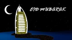 Islamic Ramadan Eid Neon Background Stock Footage