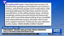 President Trump deflecting from growing calls to disclose Epstein files News Clip