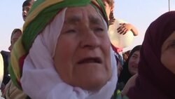 CLEAN : Syrian Kurds mourn at funeral of fallen fighters News Clip