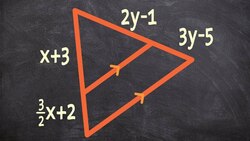Using the midsegment to determine your missing values of a triangle Instructional Video