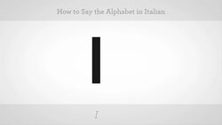 How to Say the Alphabet in Italian Instructional Video