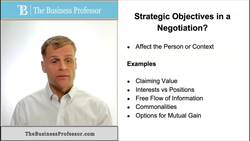 Strategic Objectives in Negotiations Instructional Video