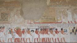 Egypt, Western Thebes, Tombs of Nobles - Tomb of Ramose Stock Footage