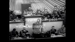Hitler Promises a Non Agrression Pact with Denmark Stock Footage