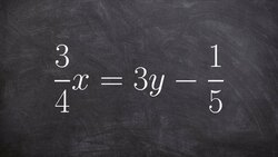 How to put a linear equation into standard form with fraction coefficients Instructional Video