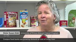 Demand for campus food banks spikes with rising cost of living News Clip
