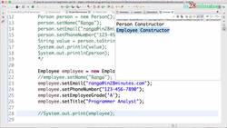 Java Programming for Complete Beginners - Java 16 - Step 11 - Java Inheritance - Default Constructors and super() Method Call Instructional Video
