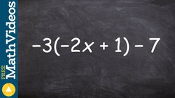 Apply distributive property and combining like terms to simplify the expression Instructional Video