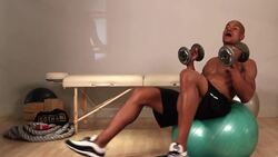 How to Do an Exercise Ball Flat Dumbbell Fly Instructional Video