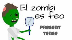 Spanish in Context - El zombi es feo (present) [Comprehensible Input] Instructional Video