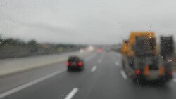 Driving during rain Stock Footage