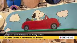 These hand painted skateboards are being auctioned for a good cause News Clip