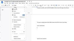 Google Docs Fundamentals - Inserting Tables Instructional Video