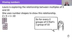 Use knowledge of the relationships between the 5 and 10 times tables to solve problems Instructional Video