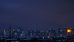 4k timelapse cityscapes at rainy season in bangkok, thailand. Stock Footage