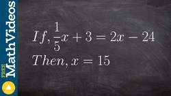Learn how to write an algebraic proof Instructional Video