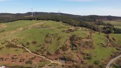 Drone aerials over North Wales countryside and farmland News Clip