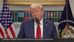 Trump denies report he's using tariff threats to force a CUSMA renegotiation News Clip