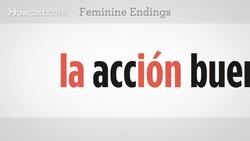 How to Use "El" or "La" in Spanish Based on Noun Endings Instructional Video