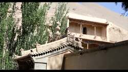 China, Dunhuang, Mogao caves Stock Footage