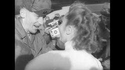 Hollywood stars arrive in Korea to entertain troops and Cardinal Spellman arrives to bring spiritual solace News Clip