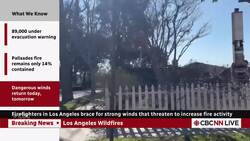 Firefighters in Los Angeles brace for strong winds that threaten to increase fire activity News Clip