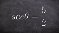 Evaluate six trig functions given an equation and creating a right triangle Instructional Video