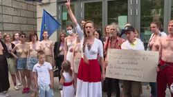 CLEAN : In Poland, daily screams for victims of Lukashenko regime News Clip