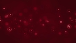 abstract christmas gradient red background with red bokeh circles flowing, valentine day love relationship holiday event festive Stock Footage
