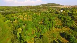Aerial view to sewage treatment plant. Grey water recycling. Waste management theme. Stock Footage